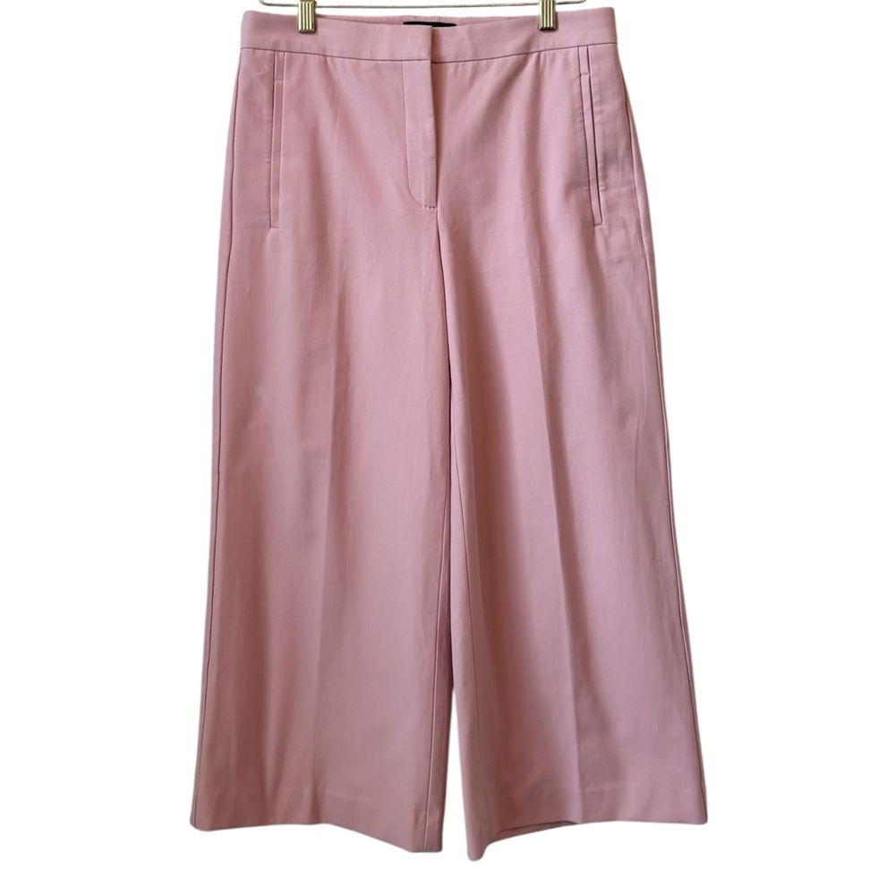 Ann Taylor The Marina Pant in Pink Sz 6 Wide Leg Ankle Length Stretch Officewear